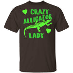 Crazy Alligator Lady T-Shirt CustomCat