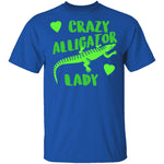 Crazy Alligator Lady T-Shirt CustomCat