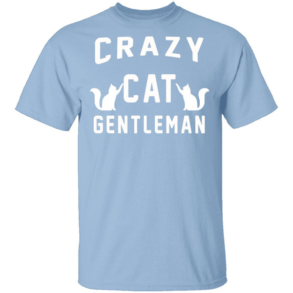 Crazy Cat Gentleman T-Shirt CustomCat