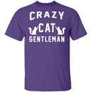 Crazy Cat Gentleman T-Shirt CustomCat