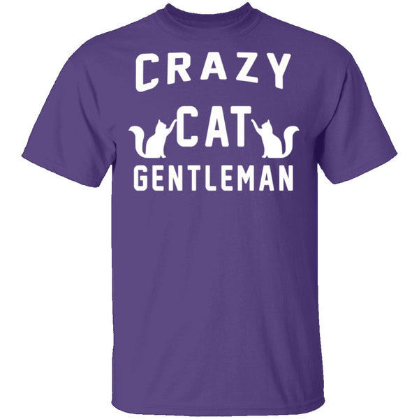Crazy Cat Gentleman T-Shirt CustomCat