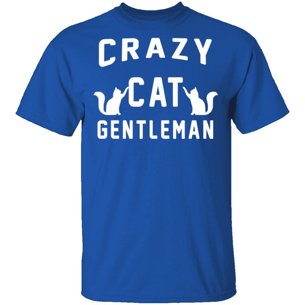 Crazy Cat Gentleman T-Shirt CustomCat