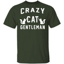 Crazy Cat Gentleman T-Shirt CustomCat