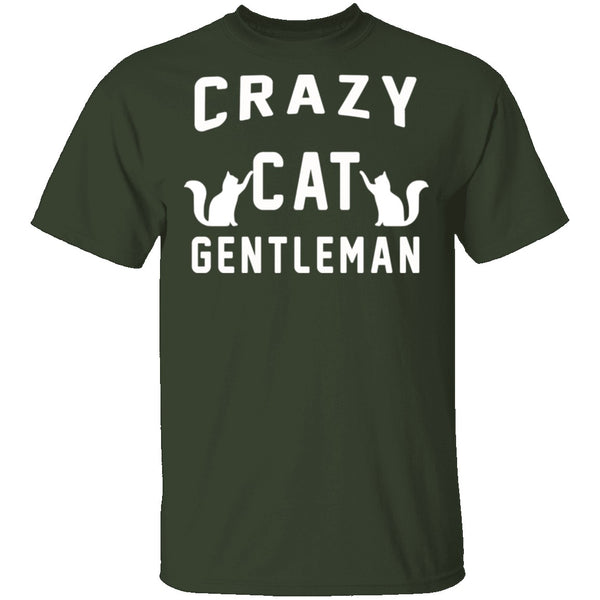 Crazy Cat Gentleman T-Shirt CustomCat