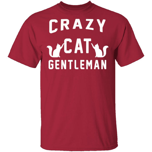 Crazy Cat Gentleman T-Shirt CustomCat