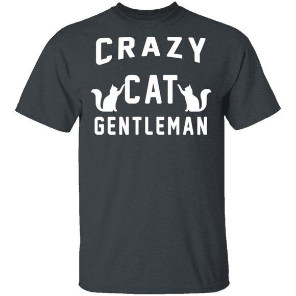 Crazy Cat Gentleman T-Shirt CustomCat
