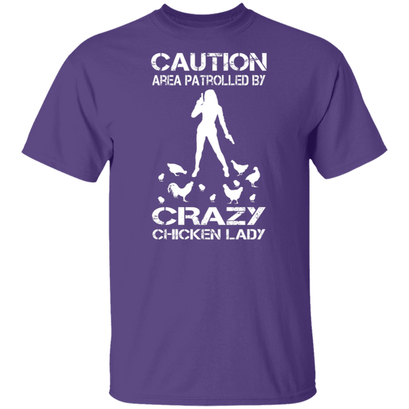 Crazy Chicken Lady T-Shirt CustomCat