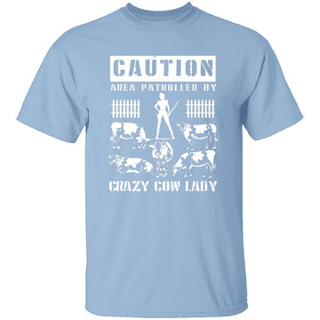 Crazy Cow Lady T-Shirt CustomCat