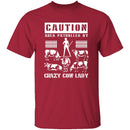 Crazy Cow Lady T-Shirt CustomCat