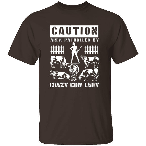 Crazy Cow Lady T-Shirt CustomCat