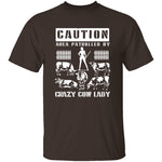 Crazy Cow Lady T-Shirt CustomCat