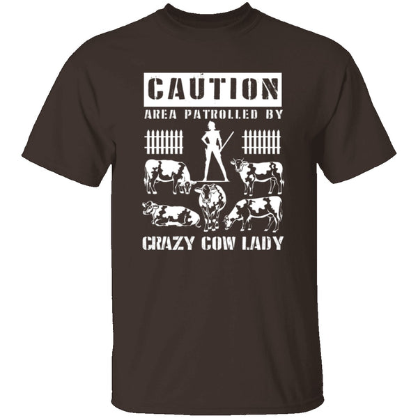 Crazy Cow Lady T-Shirt CustomCat