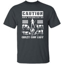Crazy Cow Lady T-Shirt CustomCat