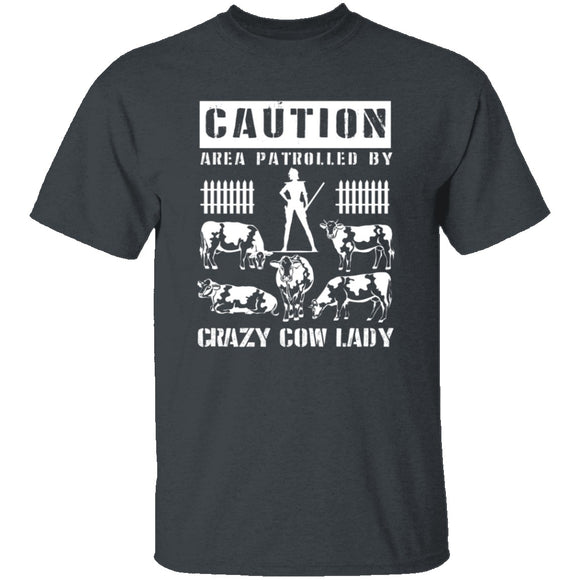 Crazy Cow Lady T-Shirt CustomCat