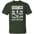 Crazy Cow Lady T-Shirt CustomCat