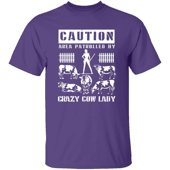 Crazy Cow Lady T-Shirt CustomCat