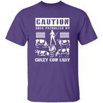 Crazy Cow Lady T-Shirt CustomCat