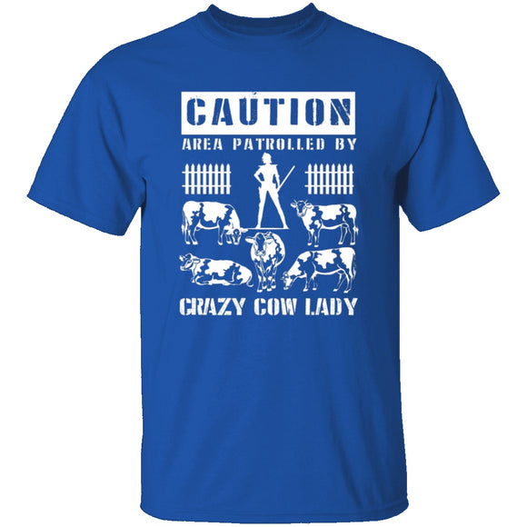 Crazy Cow Lady T-Shirt CustomCat