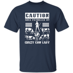 Crazy Cow Lady T-Shirt CustomCat