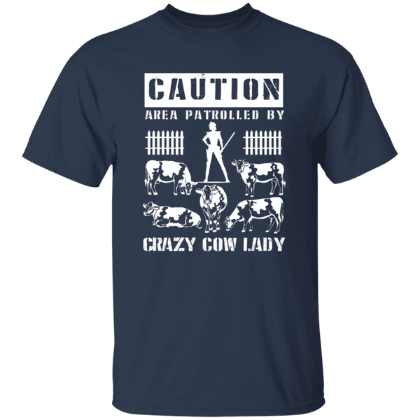 Crazy Cow Lady T-Shirt CustomCat