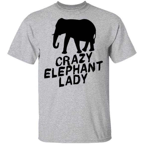 Crazy Elephant Lady T-Shirt CustomCat