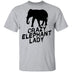 Crazy Elephant Lady T-Shirt CustomCat