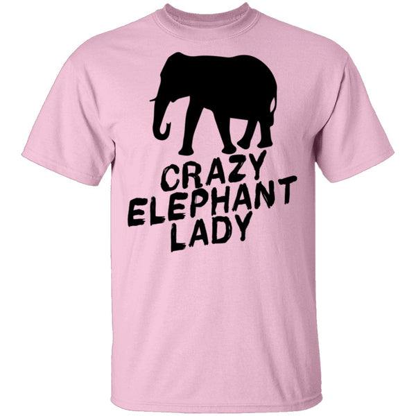 Crazy Elephant Lady T-Shirt CustomCat