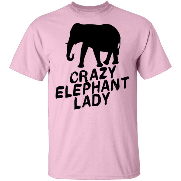 Crazy Elephant Lady T-Shirt CustomCat