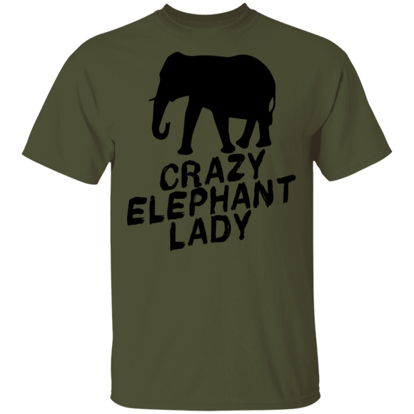 Crazy Elephant Lady T-Shirt CustomCat