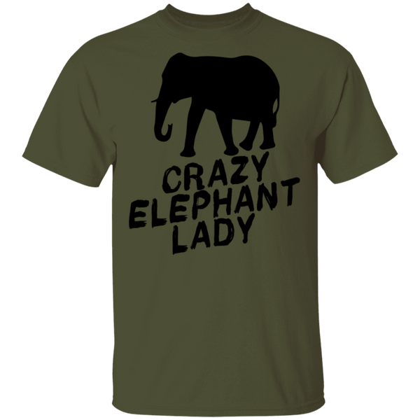 Crazy Elephant Lady T-Shirt CustomCat