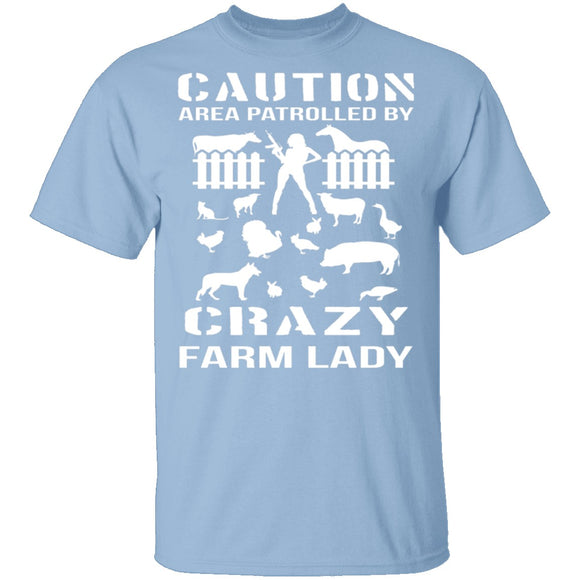 Crazy Farm Lady T-Shirt CustomCat