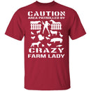 Crazy Farm Lady T-Shirt CustomCat