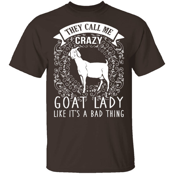 Crazy Goat Lady T-Shirt CustomCat