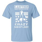 Crazy Sheep Lady T-Shirt CustomCat