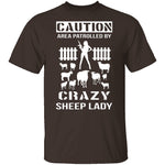 Crazy Sheep Lady T-Shirt CustomCat