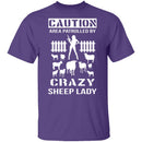Crazy Sheep Lady T-Shirt CustomCat