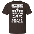 Crazy Sheep Lady T-Shirt CustomCat
