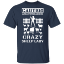 Crazy Sheep Lady T-Shirt CustomCat