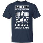 Crazy Sheep Lady T-Shirt CustomCat