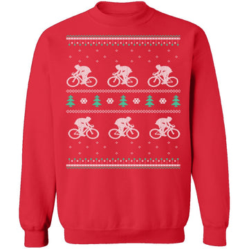 Cycling Ugly Christmas Sweater CustomCat