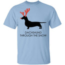 Dachshund Snow T-Shirt CustomCat