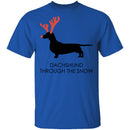 Dachshund Snow T-Shirt CustomCat