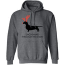 Dachshund Snow T-Shirt CustomCat