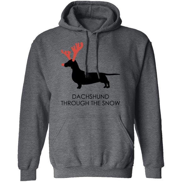 Dachshund Snow T-Shirt CustomCat