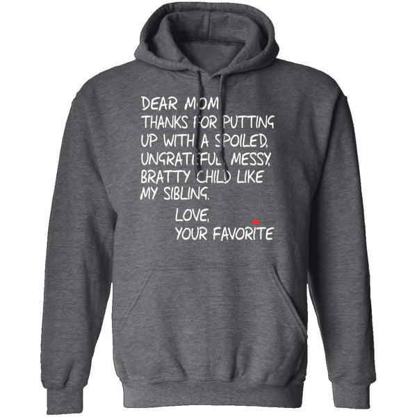 Dear Mom T-Shirt CustomCat