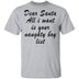 Dear Santa All I Want Is Your Naughty Boy List T-Shirt CustomCat