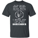 Dirty Mind Bartender T-Shirt CustomCat