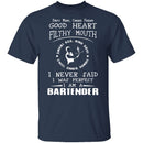 Dirty Mind Bartender T-Shirt CustomCat