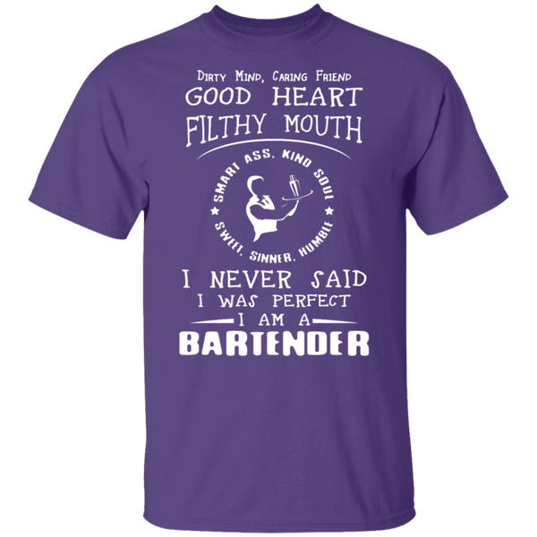 Dirty Mind Bartender T-Shirt CustomCat