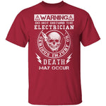 Do Not Disturb Electrician T-Shirt CustomCat